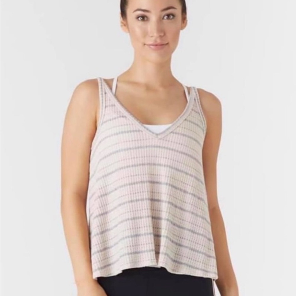 Glyder Rosewater Stripe Movement Tank
